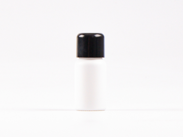 Weissglasflasche 10ml, mit Schraubverschluss schwarz